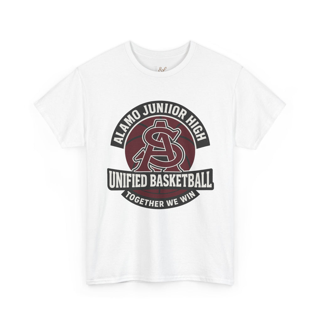 Alamo Junior High Unified Basketball T-Shirt — 'Together We Win' School Team Tee