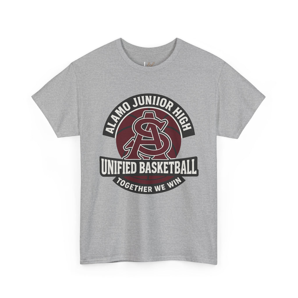Alamo Junior High Unified Basketball T-Shirt — 'Together We Win' School Team Tee