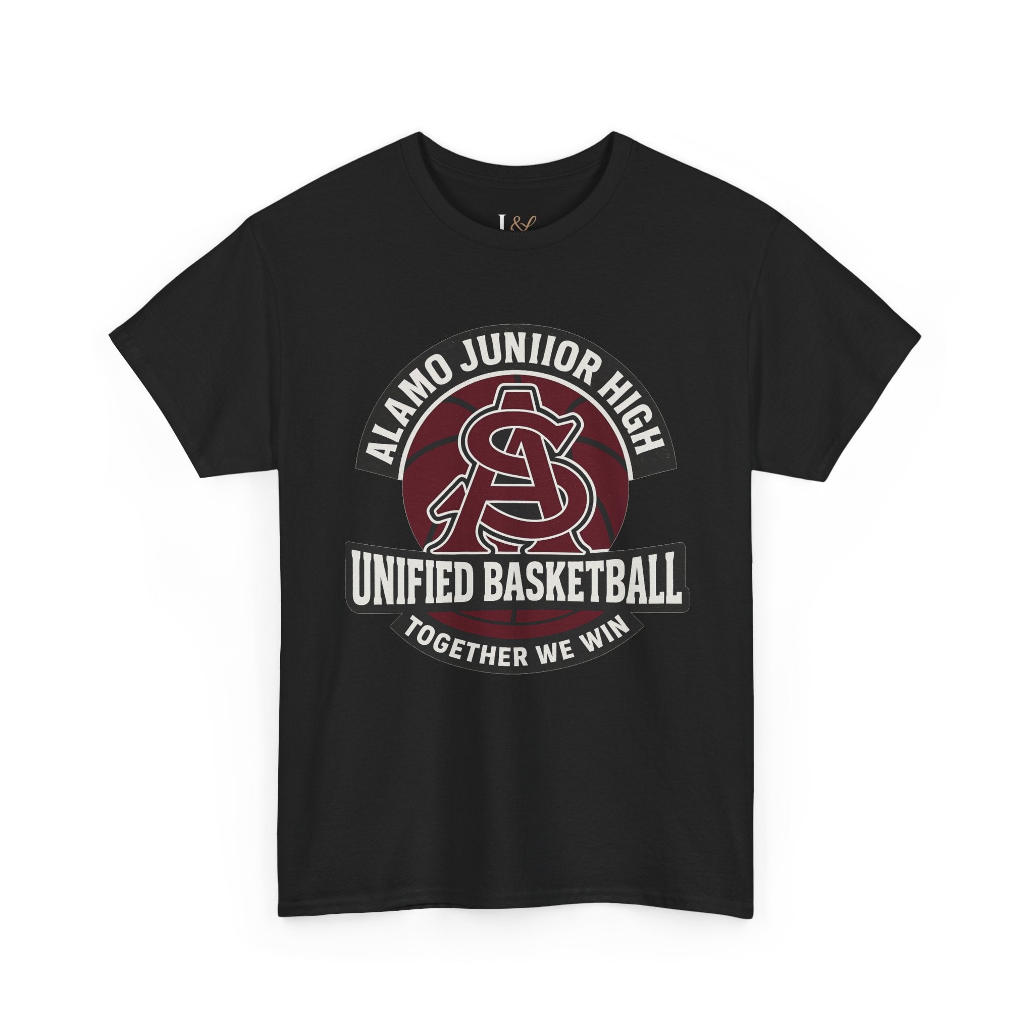 Alamo Junior High Unified Basketball T-Shirt — 'Together We Win' School Team Tee