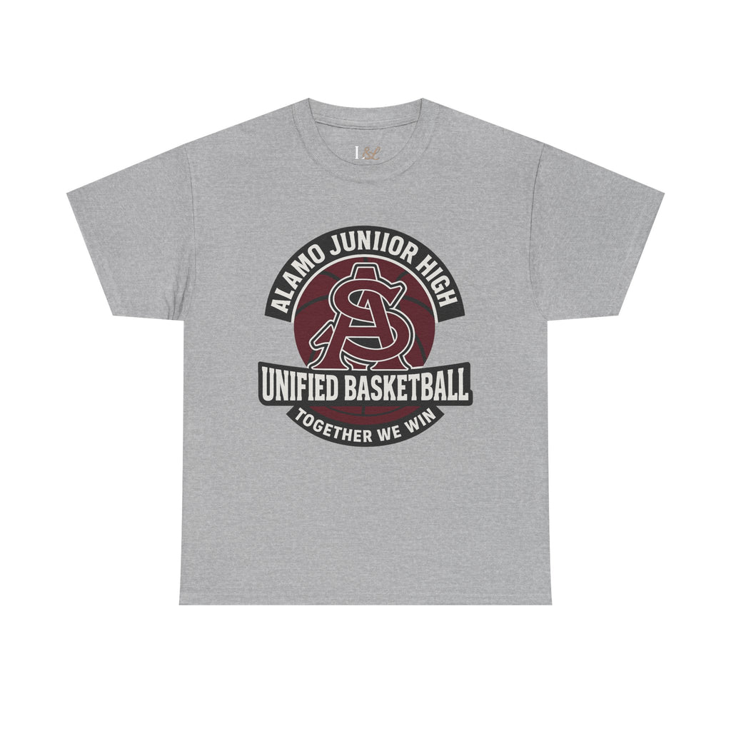 Alamo Junior High Unified Basketball T-Shirt — 'Together We Win' School Team Tee