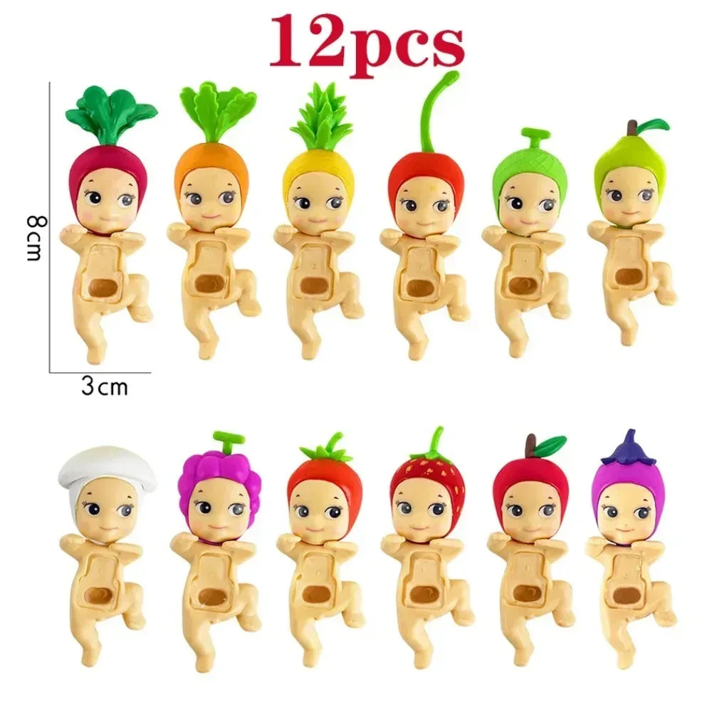 Angel Blind Box Toys Series Fruit and Vegetable Anime Figures Ornaments Dolls Children Gift Mobile Phone Accessories