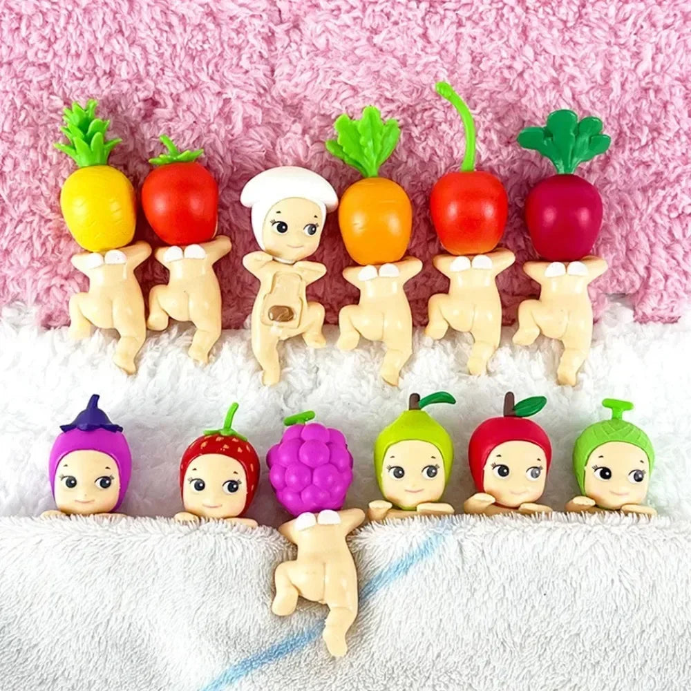 Angel Blind Box Toys Series Fruit and Vegetable Anime Figures Ornaments Dolls Children Gift Mobile Phone Accessories